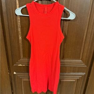 Sleeveless Red Skims Dress